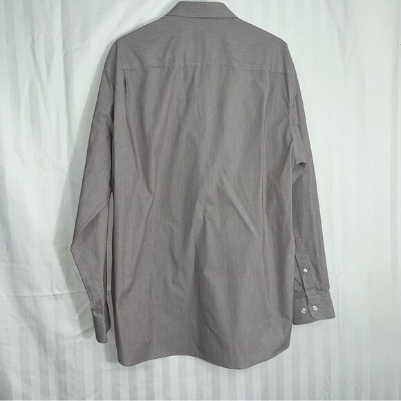 Perry Ellis Portfolio Men’s Long Sleeve Button Down Dress Shirt Gray Size Large - Picture 5 of 10